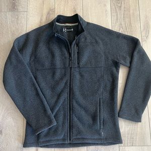 Smartwool Men's Anchor Line Full Zip Jacket- Charcoal Heather color